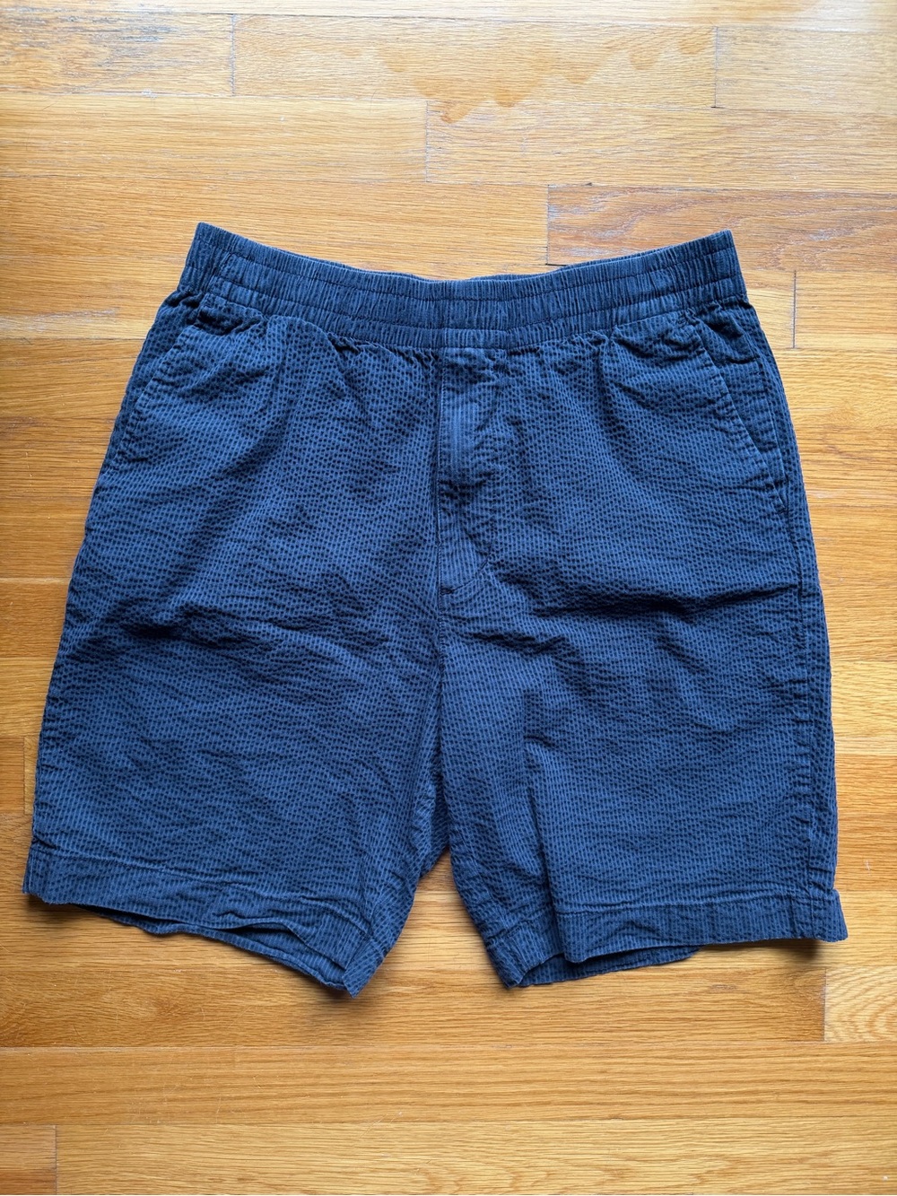 UNIQLO Navy Blue Waffle Knit Shorts – Size Large